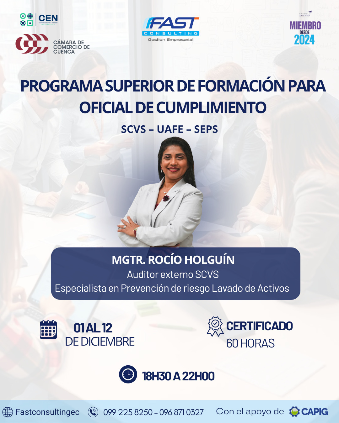Programa superior de formación para oficiales de cumplimiento en PLA/FTOD – DICIEMBRE 2025