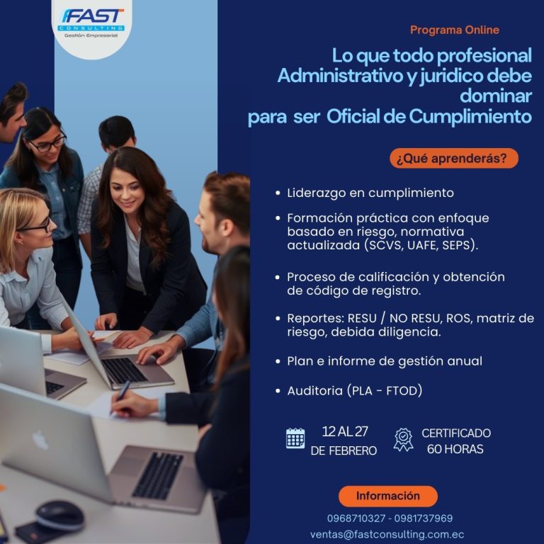 Programa superior de formación para oficiales de cumplimiento en PLA/FTOD – Febrero 2026