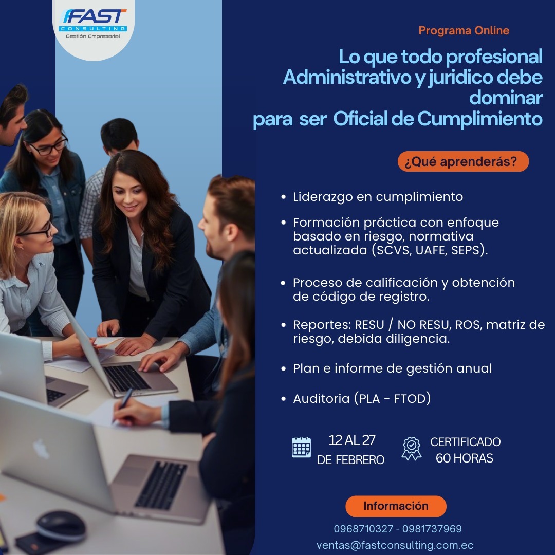 Programa superior de formación para oficiales de cumplimiento en PLA/FTOD – Febrero 2026