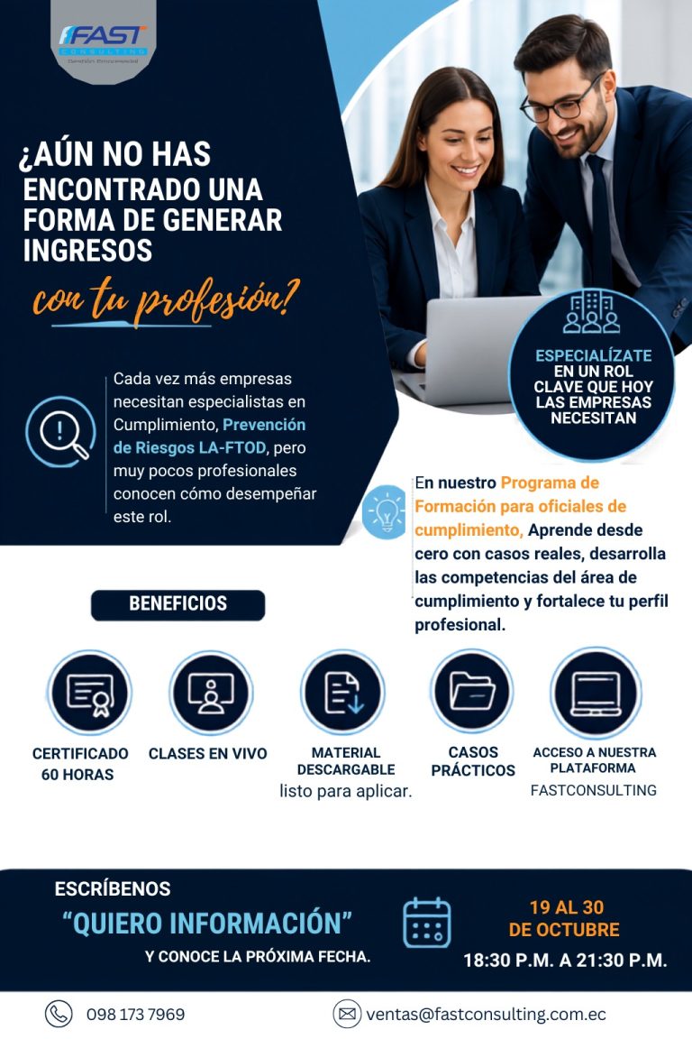 Programa superior de formación para oficiales de cumplimiento en PLA/FTOD – OCTUBRE 2026