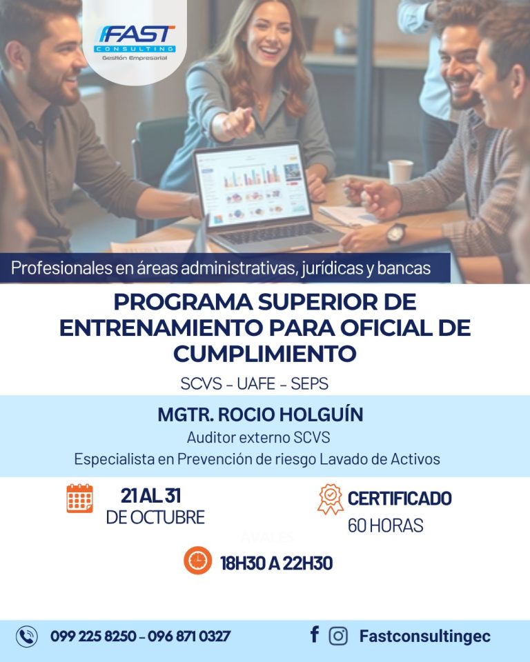Programa superior de formación para oficiales de cumplimiento en PLA/FTOD – Octubre 2025