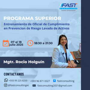 Programa de formación y actualización oficial de cumplimiento en Prevención Lavado de Activos - 7 al 18 Julio 2025